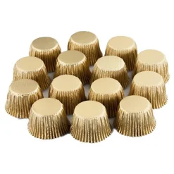 Chocolate World Aluminium IJsbonbon Cups Goud Ø23mm 1250 stuks* Chocolade Verpakkingen|Bakvormen Papier