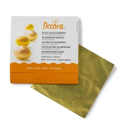 Decora Aluminium Sheets Goud 10x10 cm 150 stuks* Zakken