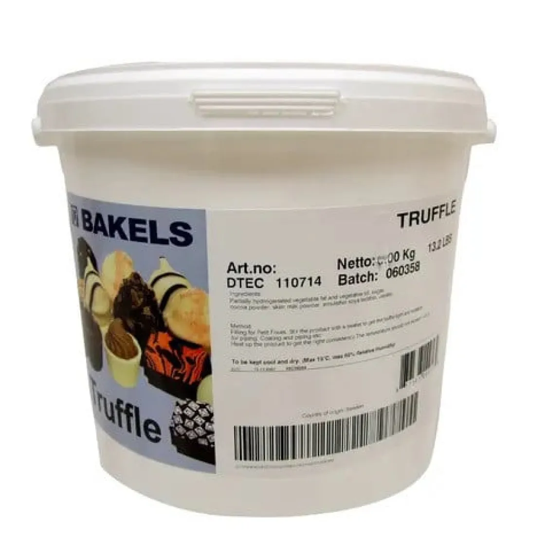 Bakels Ganache(Truffel) Choco Wit 6kg* Chocolade Vullingen|Toppings