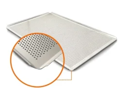 Overig Bakplaat Aluminium Geperforeerd 60x40cm (open hoeken 45°)* Rechthoekige Bakvormen