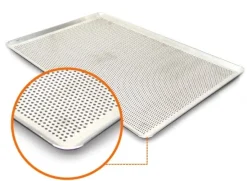 Overig Bakplaat Aluminium Geperforeerd 60x40cm (dichte hoeken 45°)* Rechthoekige Bakvormen