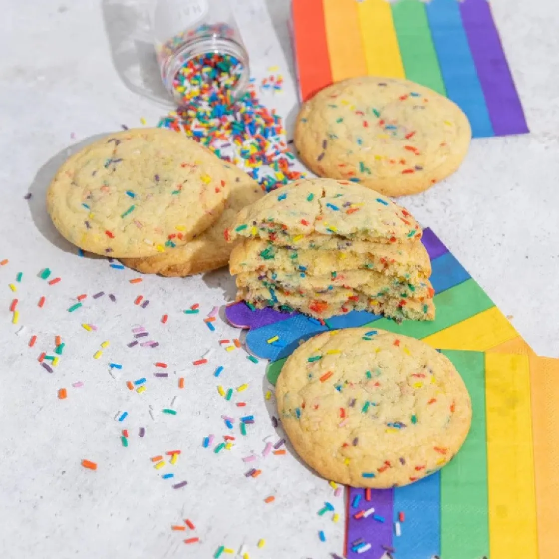 Happy Sprinkles Bakvaste Sugar Strands Mix 80g* Eetbare Strooisels