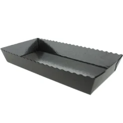Overig Bakvorm Karton Rechthoek Zwart 21x10x3,5cm (per stuk)* Bakvormen Papier