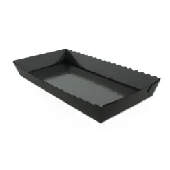 Overig Bakvorm Karton Rechthoek Zwart 18x9x2,5cm (per stuk)* Bakvormen Papier