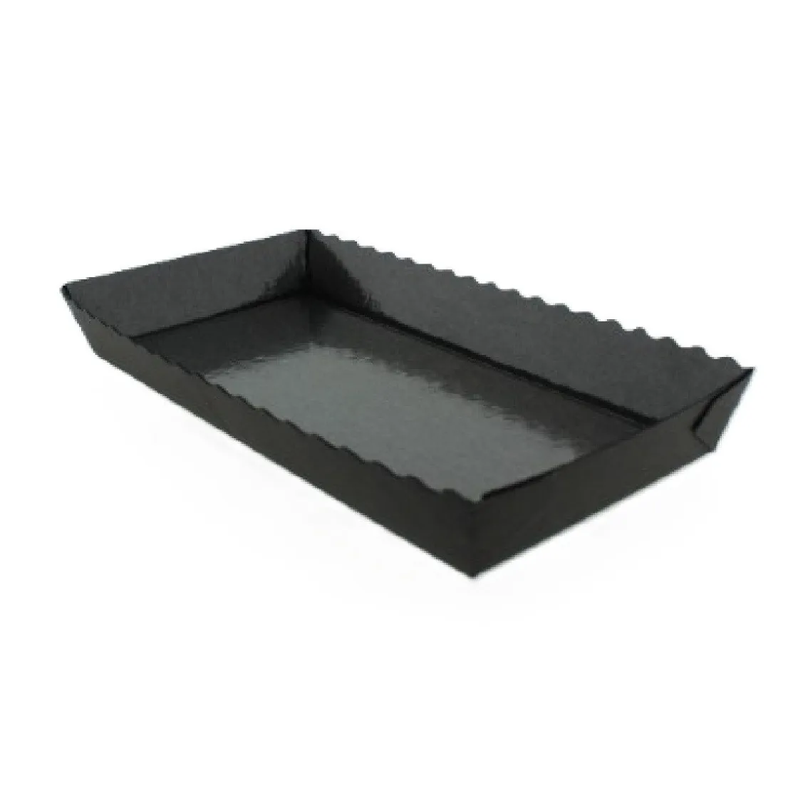 Overig Bakvorm Karton Rechthoek Zwart 18x9x2,5cm (per stuk)* Bakvormen Papier