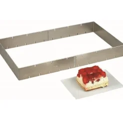 Overig Bavaroisesnijraam aluminium 44x24x5 cm* Dessertringen|Banket En Dessertvormen
