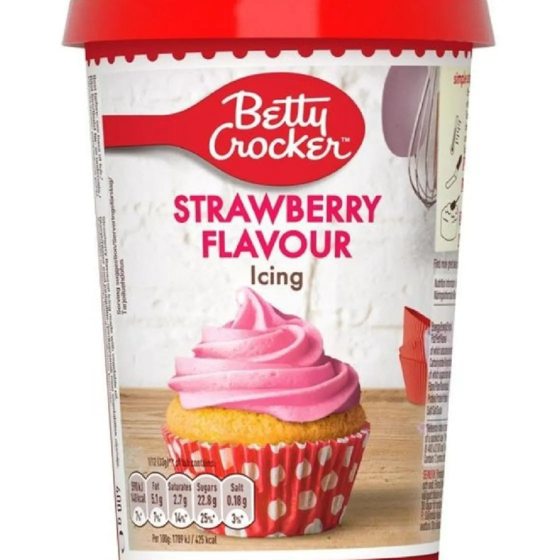 Betty Crocker Aardbei Icing 400g* Botercrème En Icing Poeders
