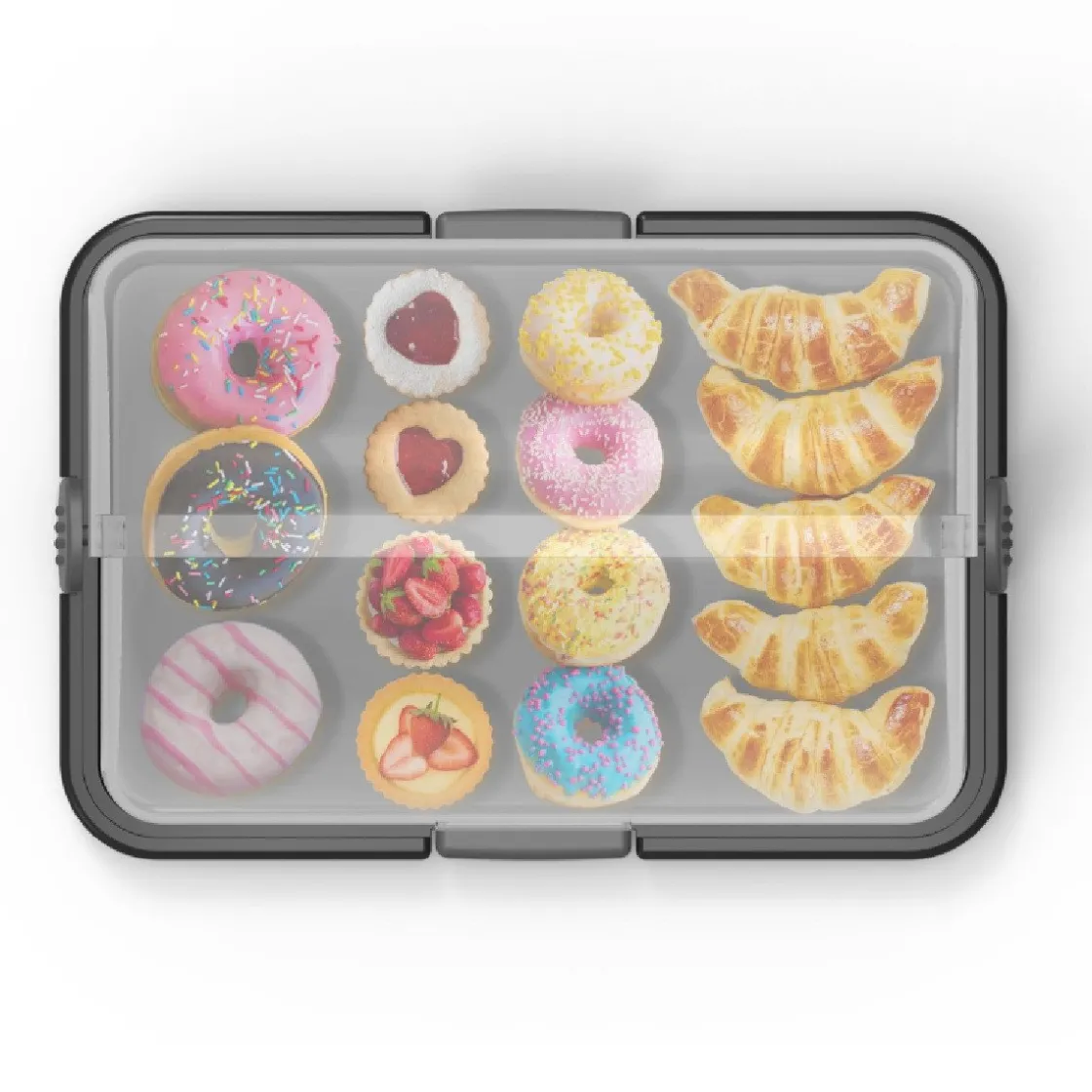 Biesse Vitrine Groot Zwart 46,5x31,5x19,5cm* Voorraadpotten En Bewaardozen|Toonbankdisplays