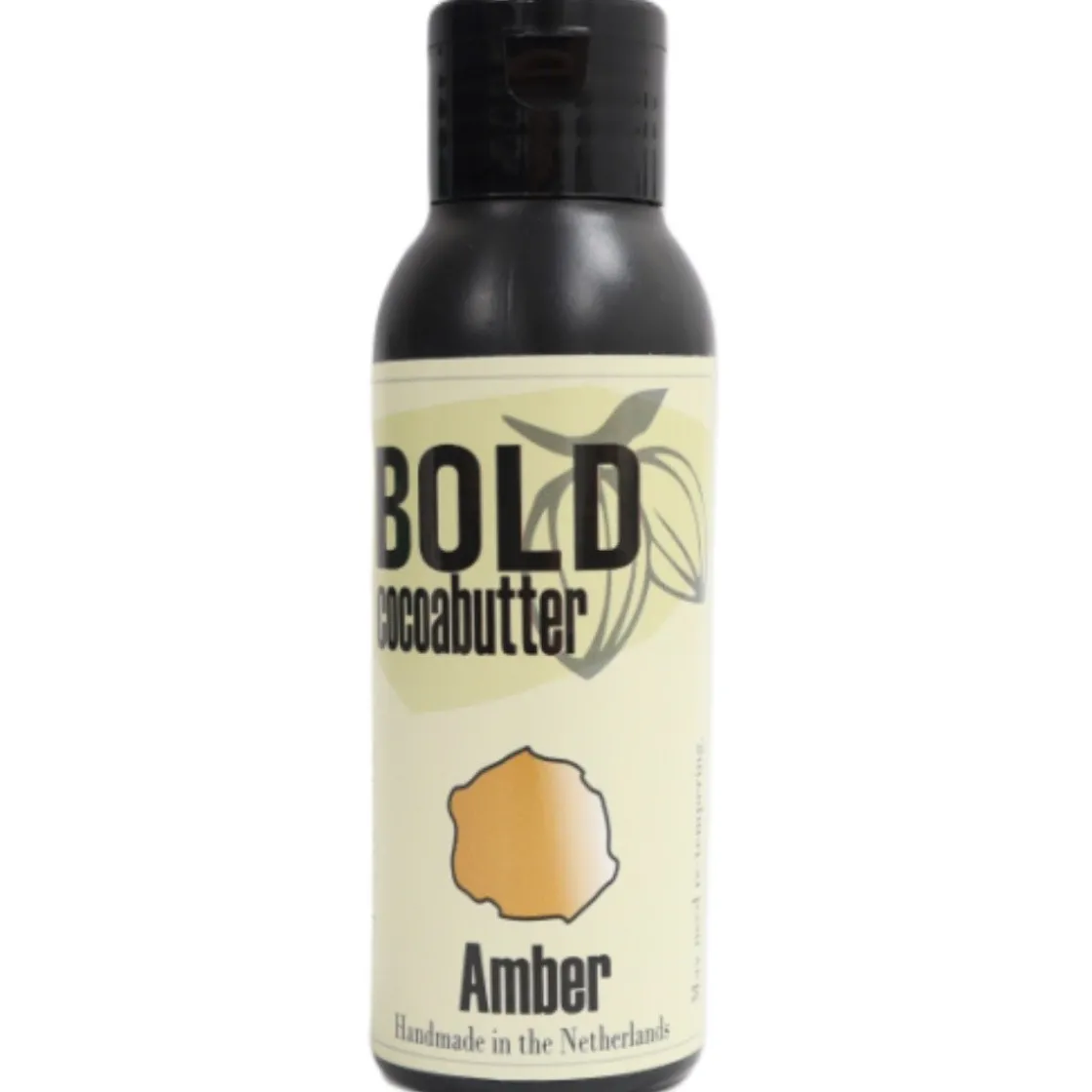 Bold Cacaoboter Gekleurd Amber Glitter 80g* Chocolade Kleurstoffen|Chocolade Kleurstoffen