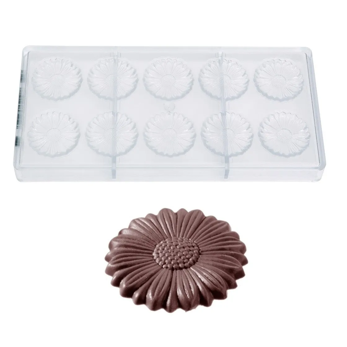 Chocolate World Bonbonvorm Zonnebloem (10x) 43x5 mm* Bonbonvormen