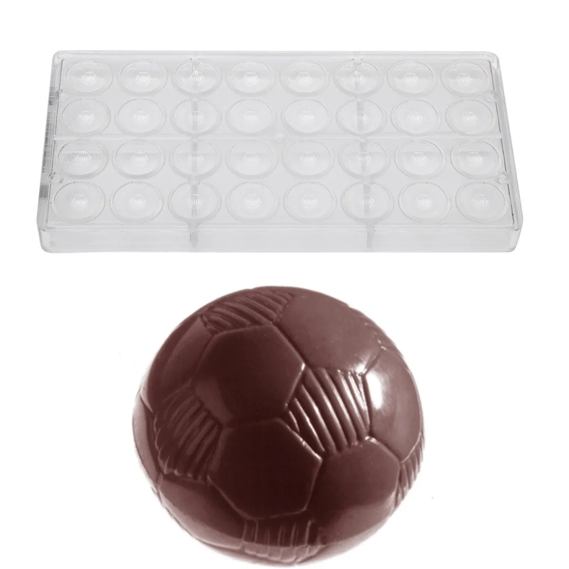 Chocolate World Bonbonvorm Voetbal (32x) Ø26mm* Bonbonvormen