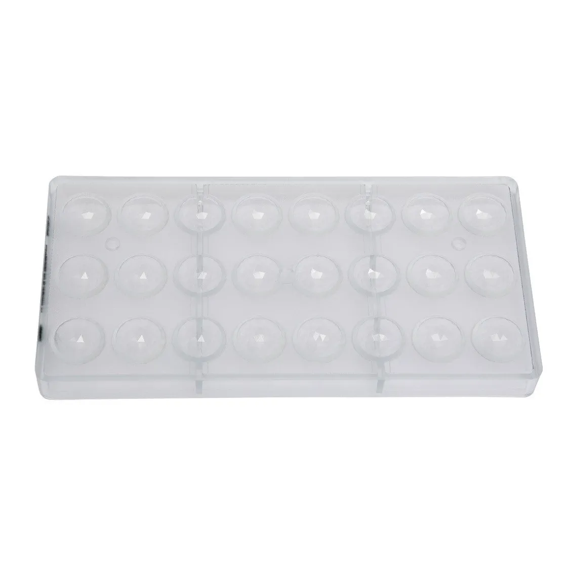 Chocolate World Bonbonvorm Bol Facet (24x) 25x12mm* Bonbonvormen