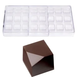 Chocolate World Bonbonvorm Kubus Forgey (24x) 23x20mm* Bonbonvormen