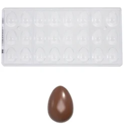 Chocolate World Bonbonvorm Glad Ei (24x) 32x22x11mm* Bonbonvormen
