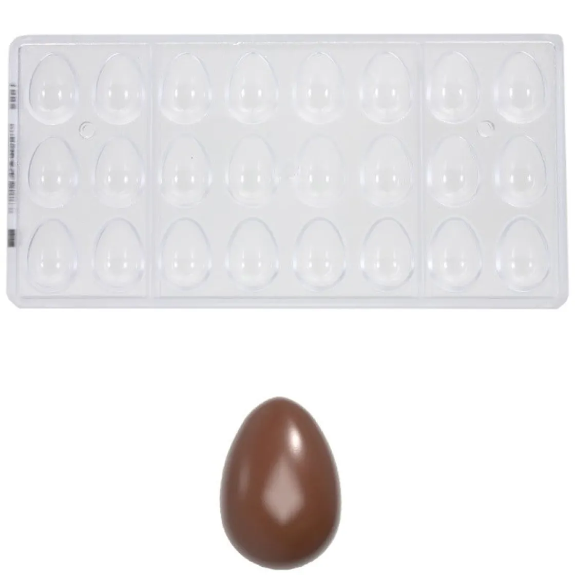 Chocolate World Bonbonvorm Glad Ei (24x) 32x22x11mm* Bonbonvormen