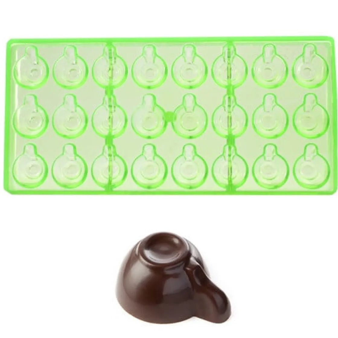 Chocolate World Bonbonvorm GL Koffiekopje (24x) 26x33mm*** Bonbonvormen