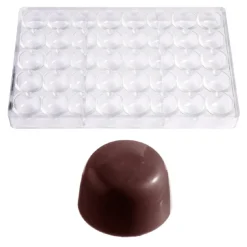 Chocolate World Bonbonvorm Platte Kegel (40x) 30x19mm* Bonbonvormen