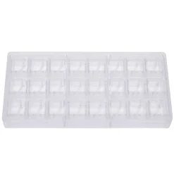 Chocolate World Bonbonvorm Kubus met Streep (24x) 25mm* Bonbonvormen