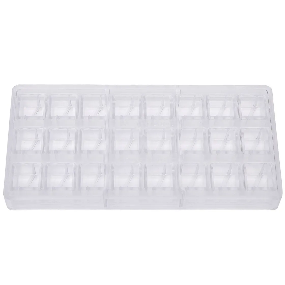 Chocolate World Bonbonvorm Kubus met Streep (24x) 25mm* Bonbonvormen