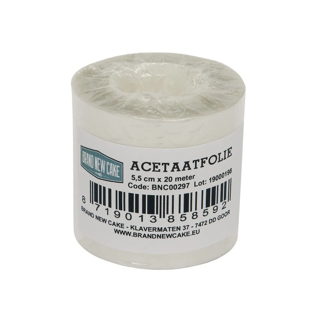 BrandNewCake Acetaatfolie rol 5,5 cm x 20 m* Foliën|Banket En Dessertvormen