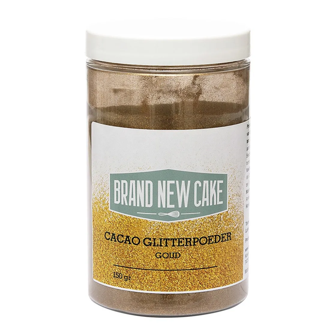 BrandNewCake Cacao Glitterpoeder Goud 150g* Cacaoproducten|Eetbare Strooisels
