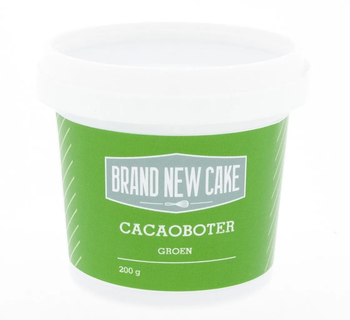 BrandNewCake Cacaoboter gekleurd Groen 200g* Chocolade Kleurstoffen|Chocolade Kleurstoffen