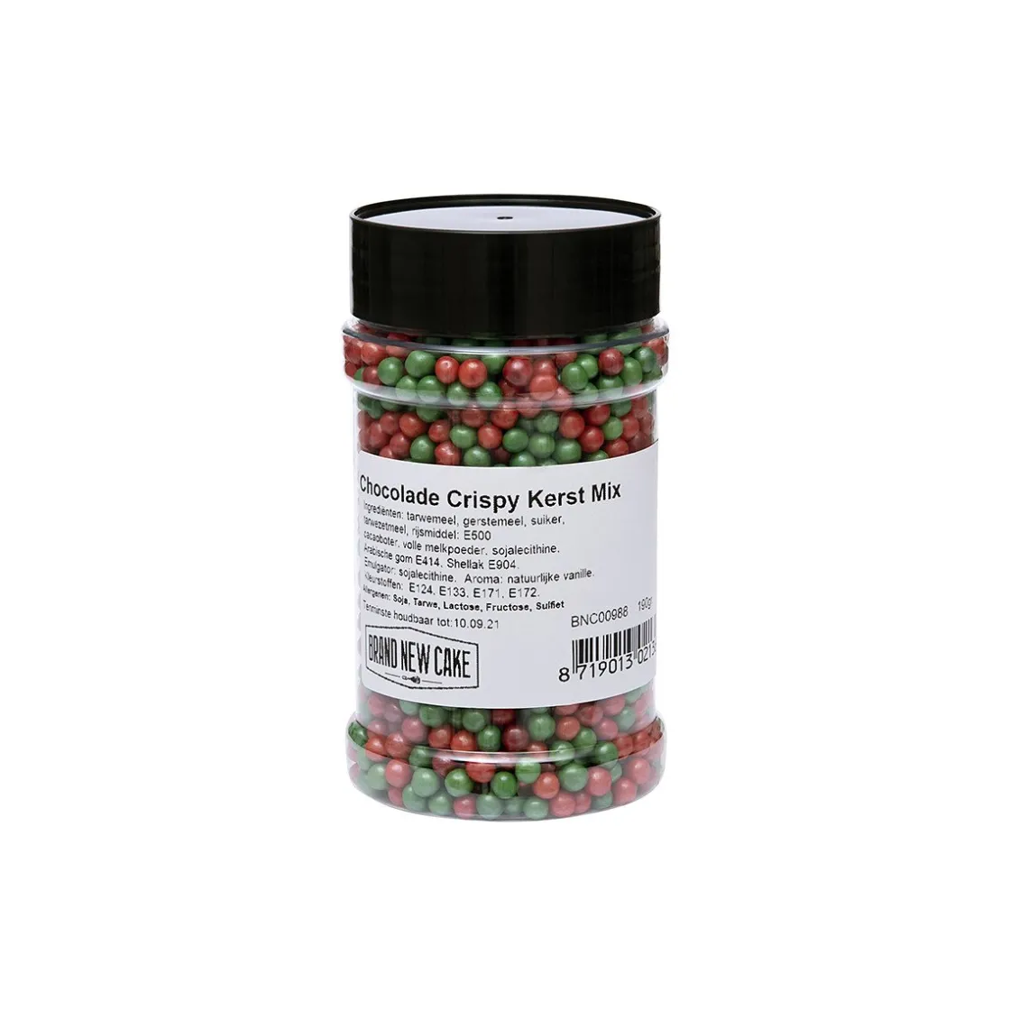 BrandNewCake Chocolade Crispy Parels Kerst Mix 190g* Ijsdips|Eetbare Strooisels