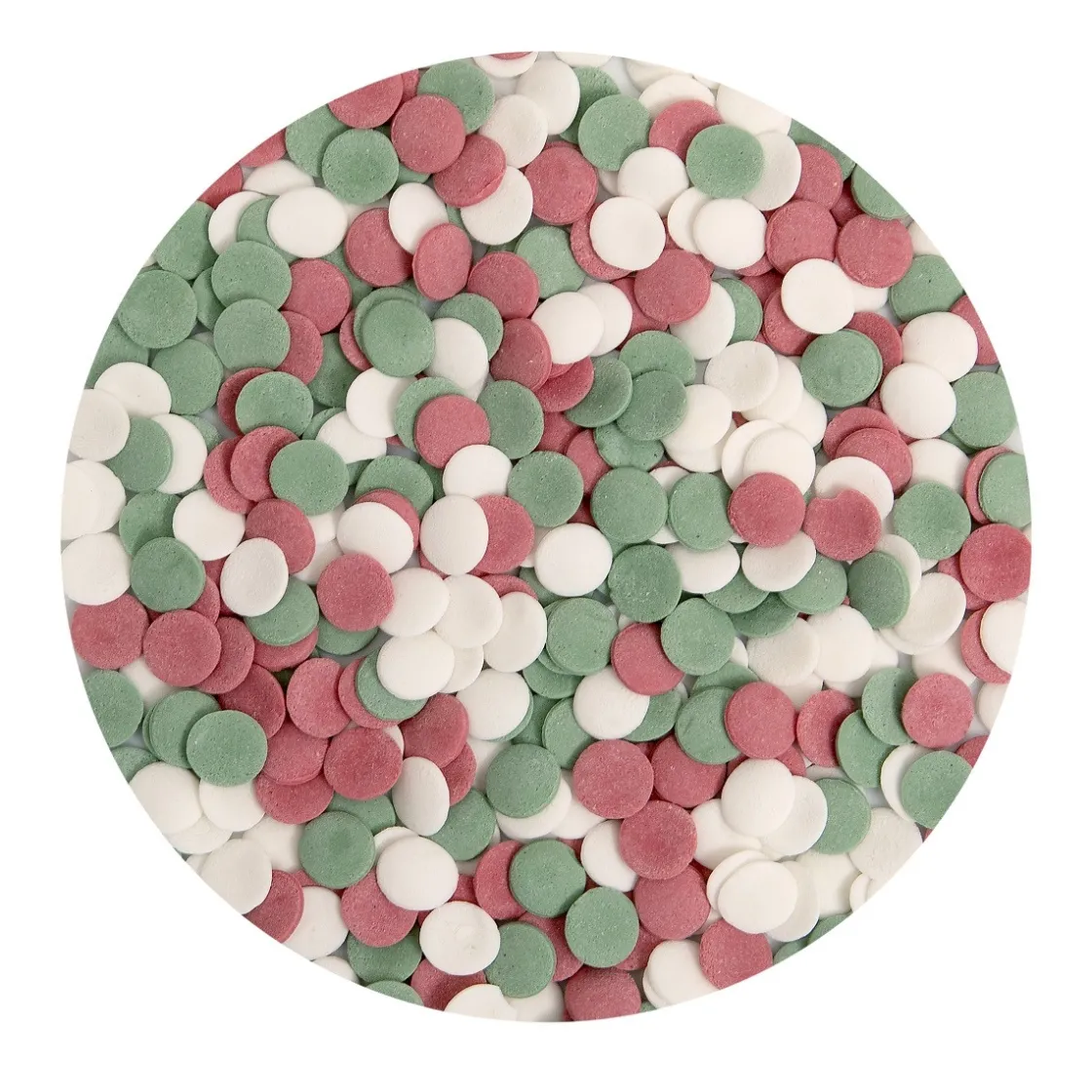 BrandNewCake Confetti Maxi X-Mas Rood/Groen/Wit 500gr.* Eetbare Strooisels