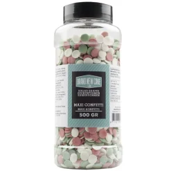 BrandNewCake Confetti Maxi X-Mas Rood/Groen/Wit 500gr.* Eetbare Strooisels