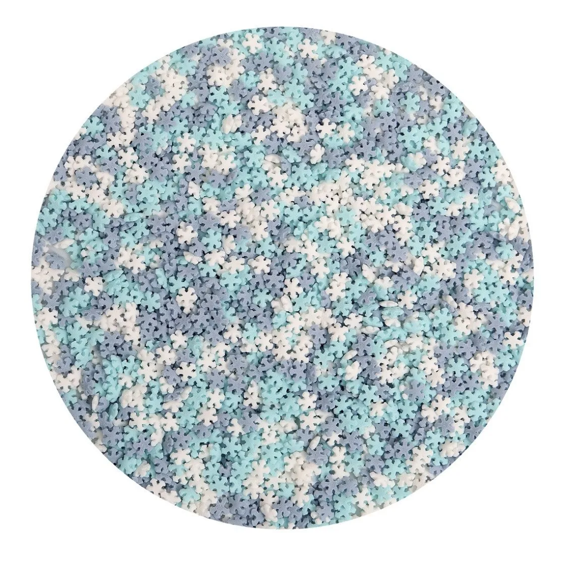BrandNewCake Confetti Mini Sneeuwvlokken 3 Kleuren 500gr.* Eetbare Strooisels