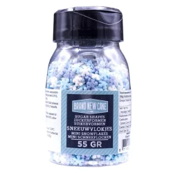 BrandNewCake Confetti Mini Sneeuwvlokken 3 Kleuren 55gr.* Eetbare Strooisels