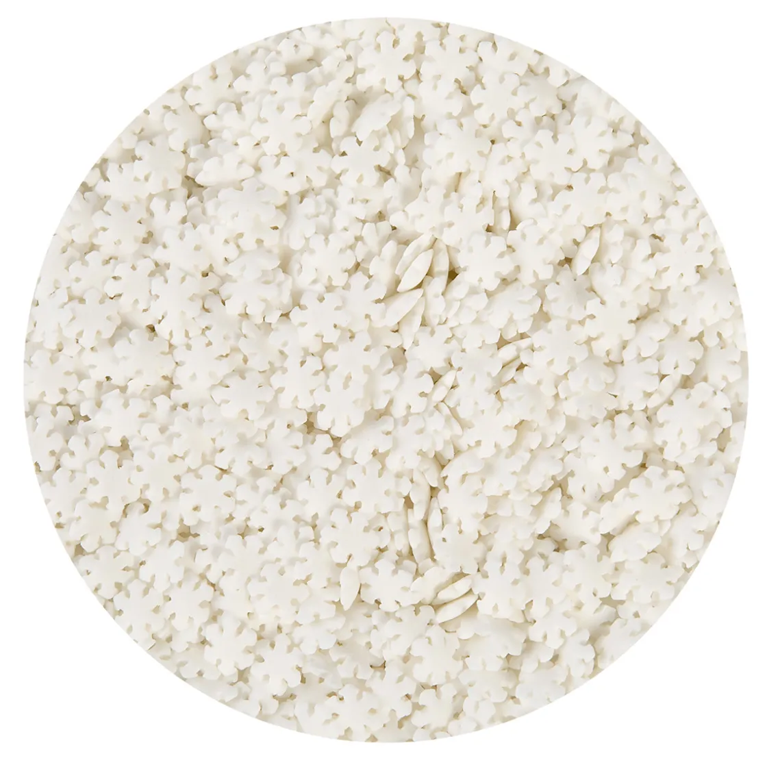 BrandNewCake Confetti Sneeuwvlokken Wit 500gr.* Eetbare Strooisels