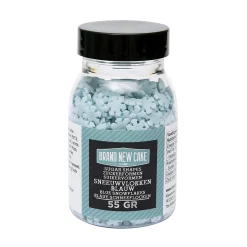 BrandNewCake Confetti Sneeuwvlokken Blauw 55gr.*** Eetbare Strooisels