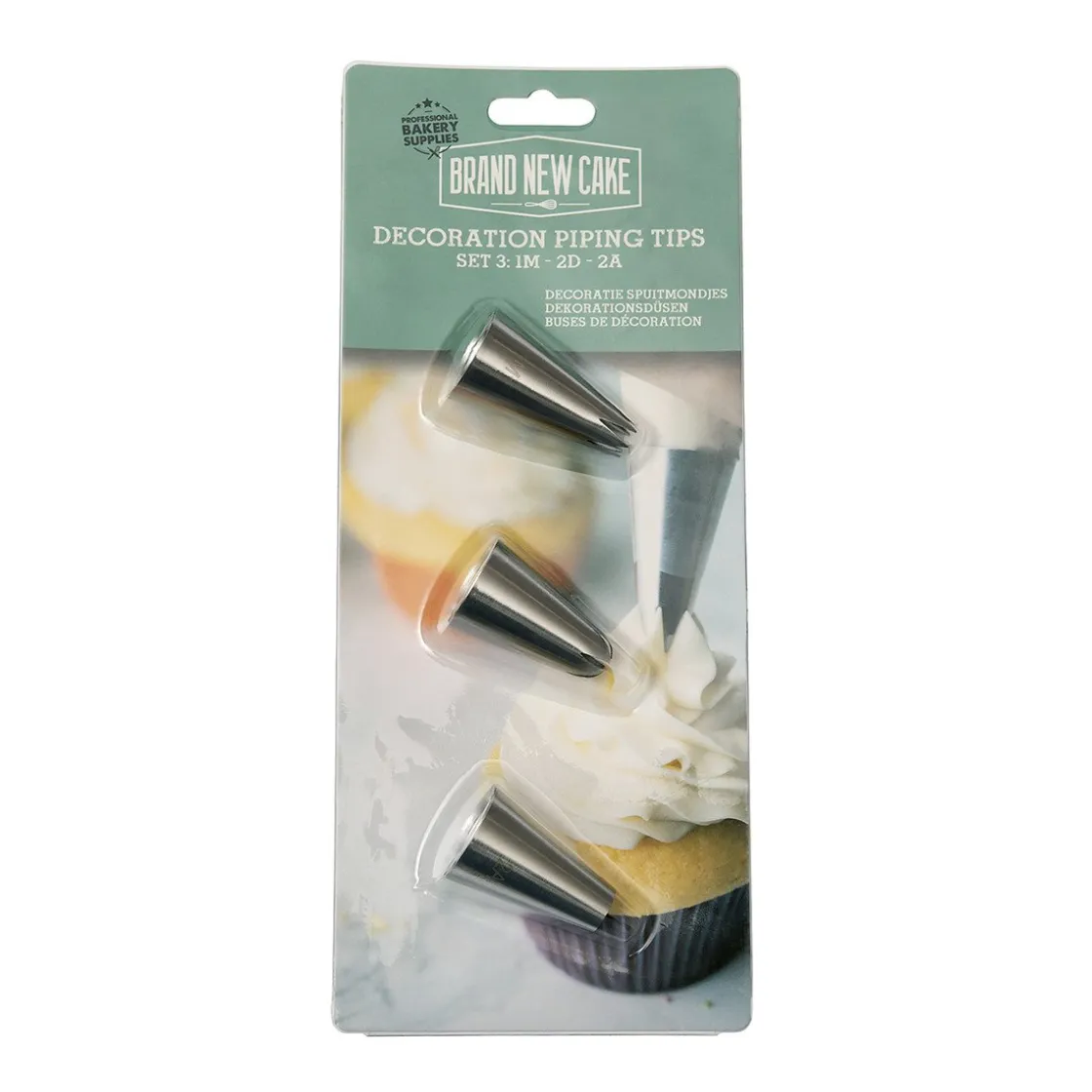 BrandNewCake Decoratie Spuitmondjes Set/3 (1M, 2D, 2A)* Spuitmondjes