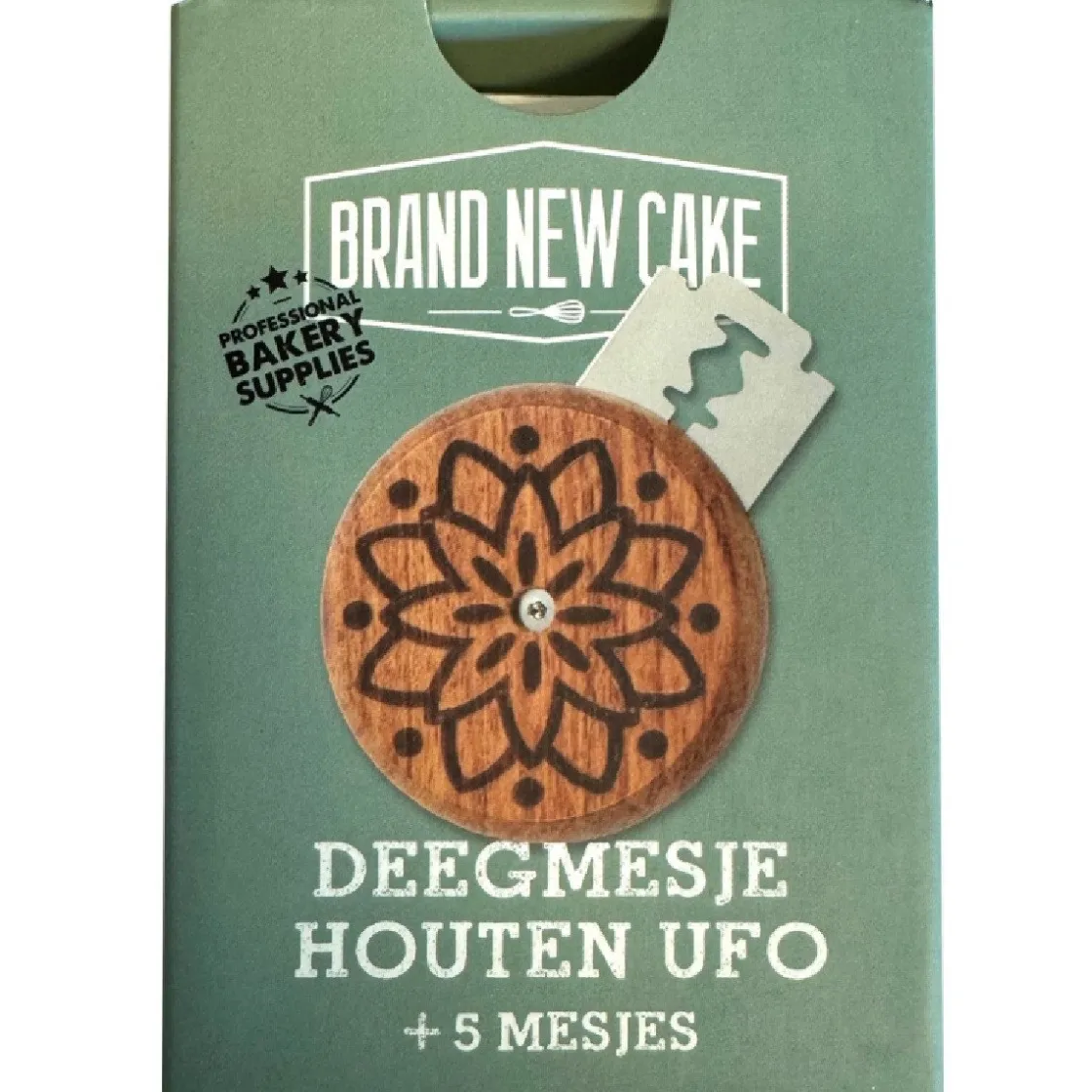 BrandNewCake Deegmesje Houten UFO (incl. 5 mesjes)* Messen En Zagen
