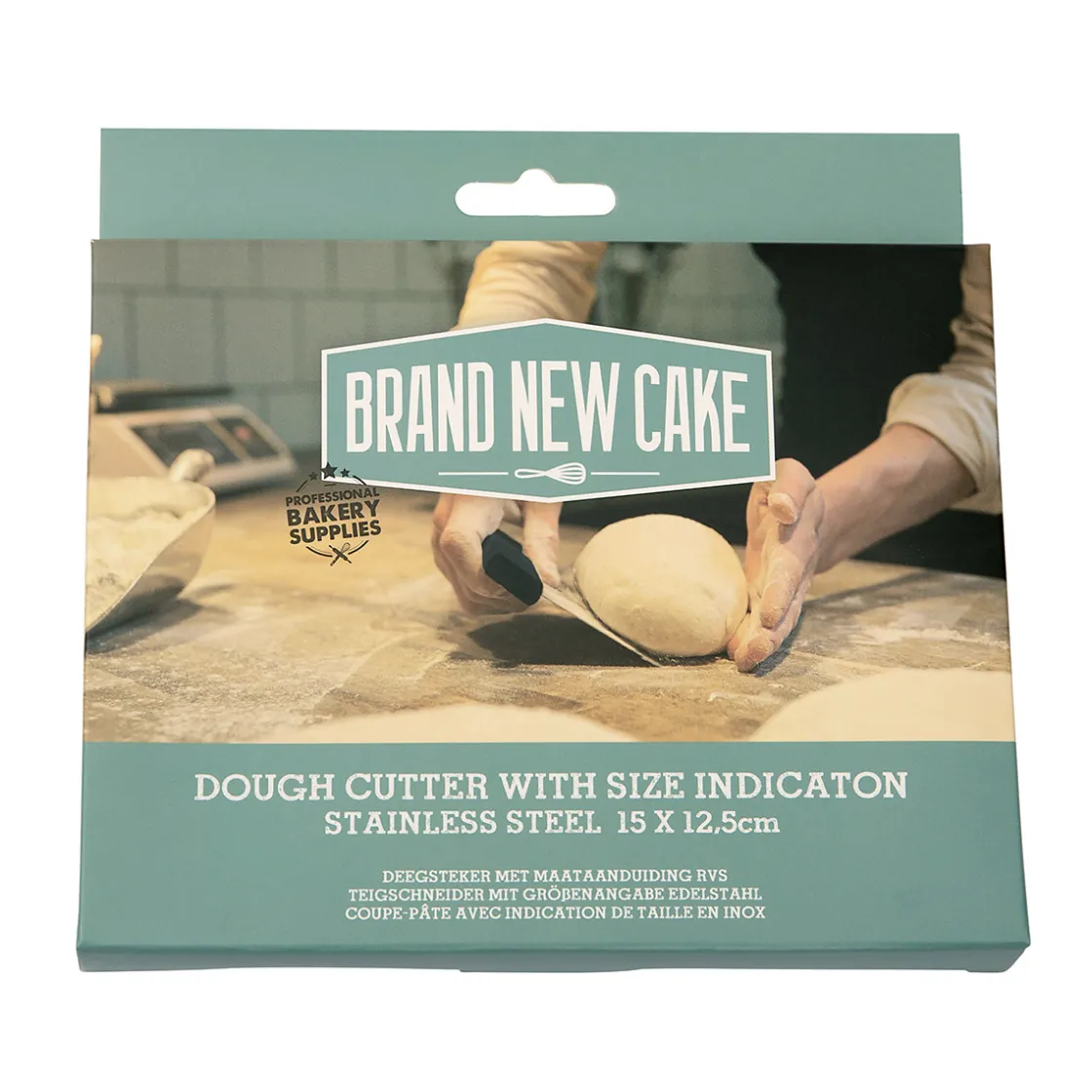 BrandNewCake Deegsteker RVS met Maataanduiding 15x12,5cm* Krabbers En Deegstekers