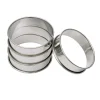 BrandNewCake Flan/Cake Ringen RVS Ø8cm Set/4* Dessertringen|Ronde Bakvormen