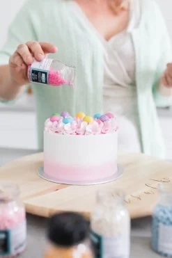 BrandNewCake Gekleurde Suiker Roze 80gr.* Eetbare Strooisels