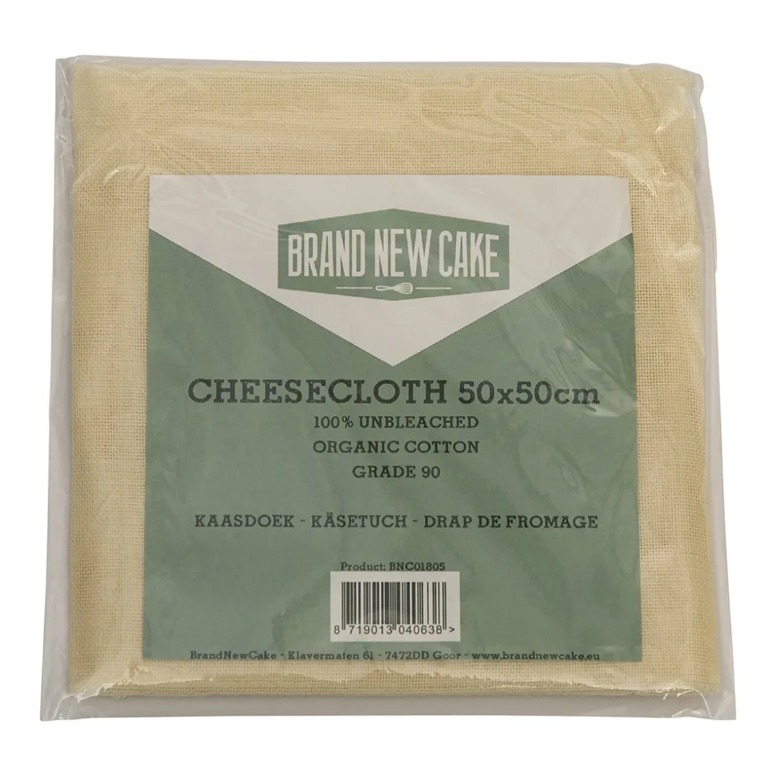 BrandNewCake Kaasdoek Ongebleekt Katoen 50x50cm* Zeven