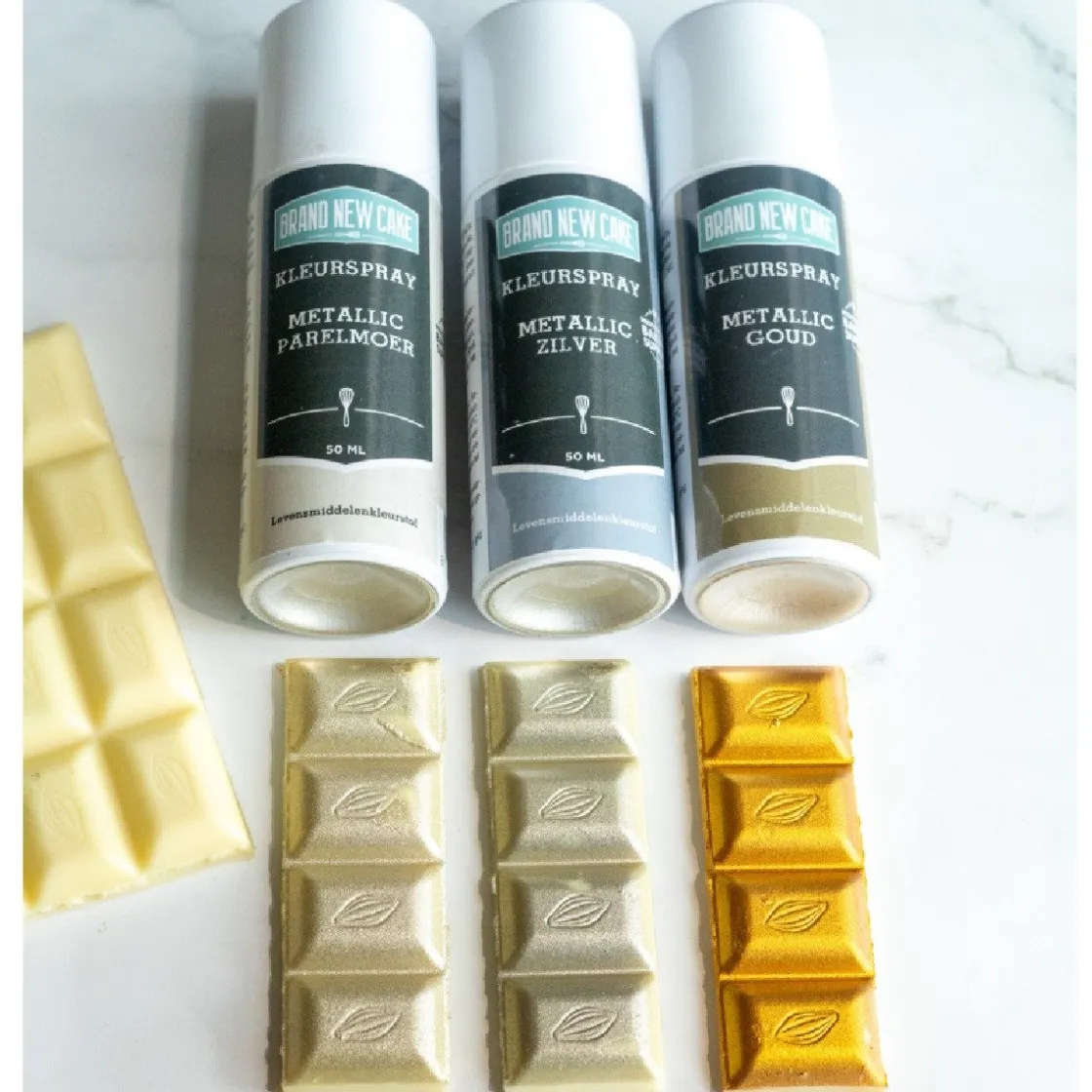 BrandNewCake Kleurspray Metallic Zilver 50ml* Spray Kleurstoffen