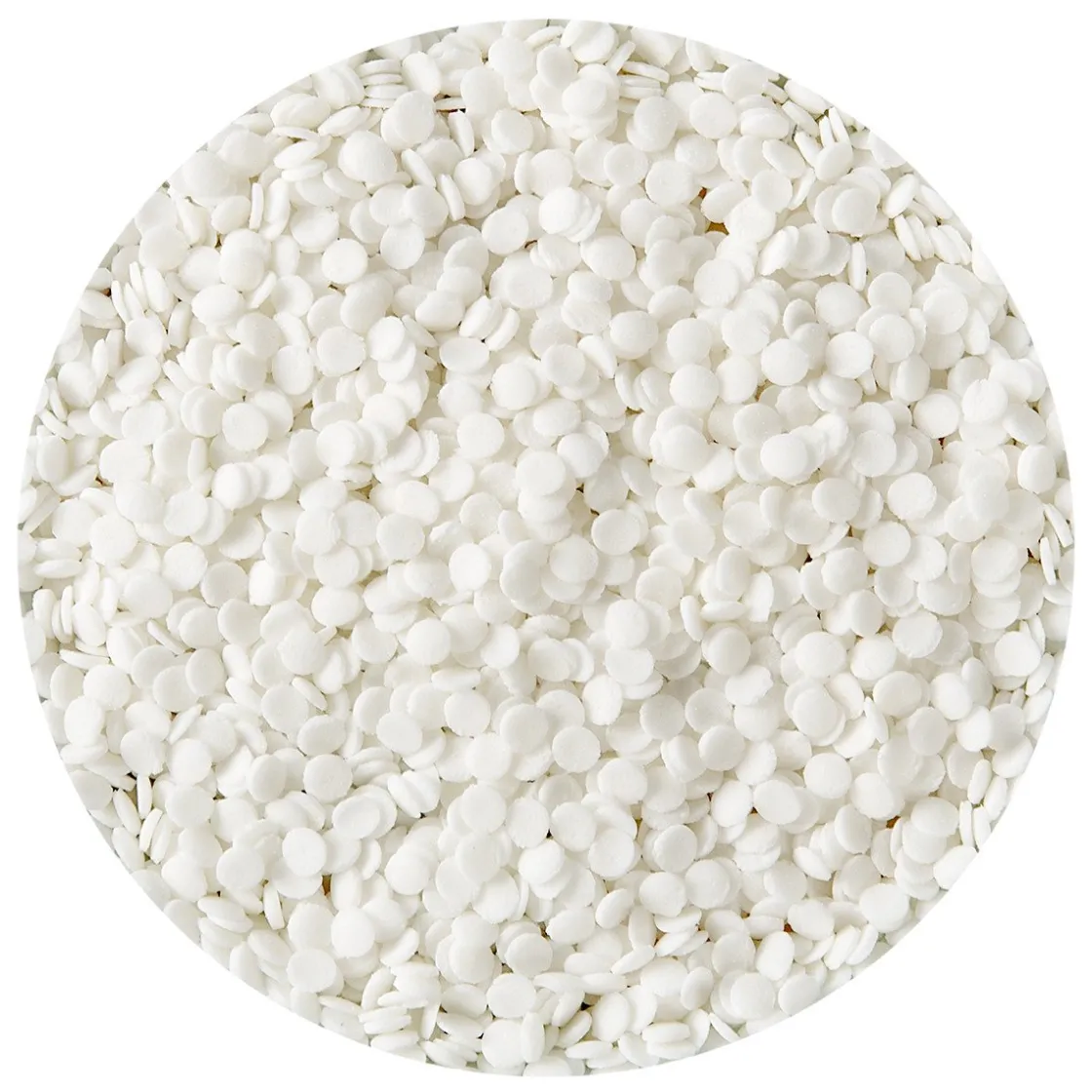 BrandNewCake Mini Confetti Rondjes Wit 4mm 60gr.* Ijsdips|Eetbare Strooisels