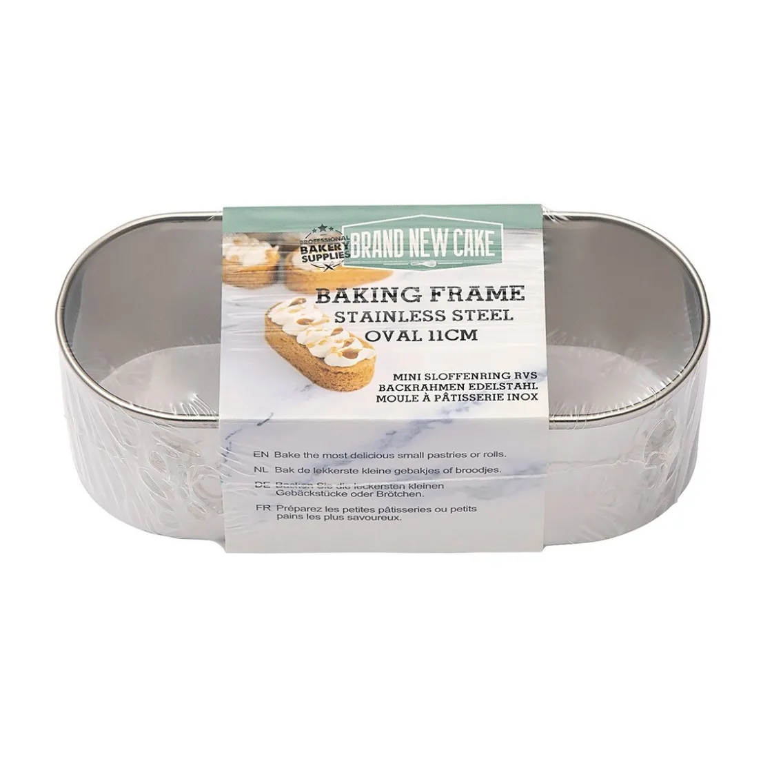 BrandNewCake Mini Sloffenring RVS 11cm* Ovale Bakvormen