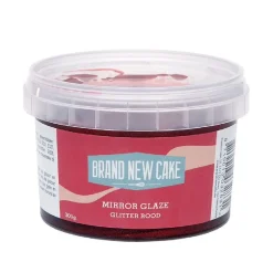 BrandNewCake Mirror Glaze Glitter Rood 300g* Afdekgelei