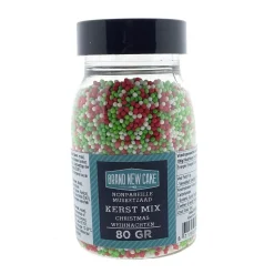 BrandNewCake Musketzaad Kerst Mix 80gr.* Ijsdips|Eetbare Strooisels