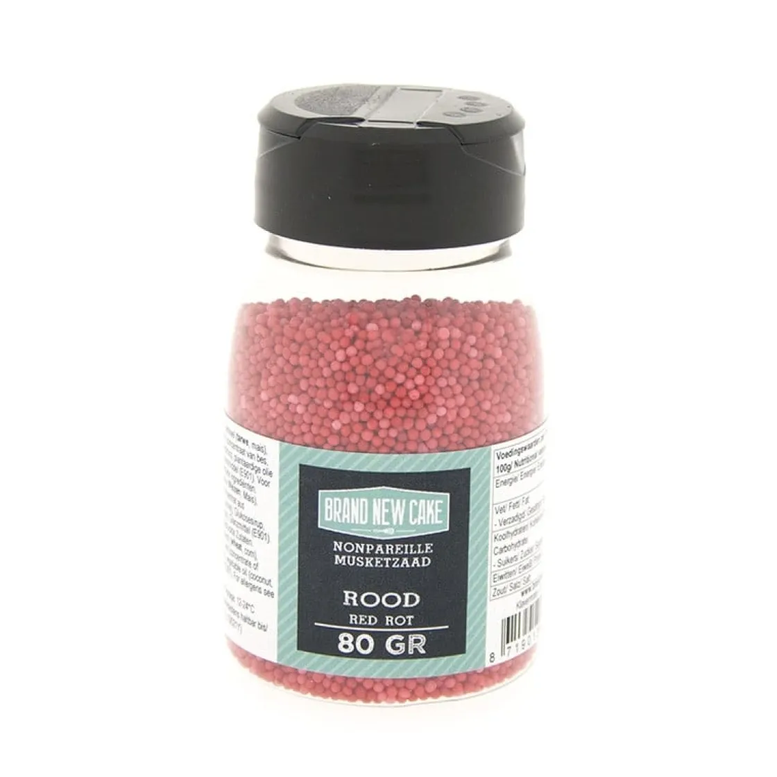 BrandNewCake Musketzaad Rood 80gr.* Ijsdips|Eetbare Strooisels