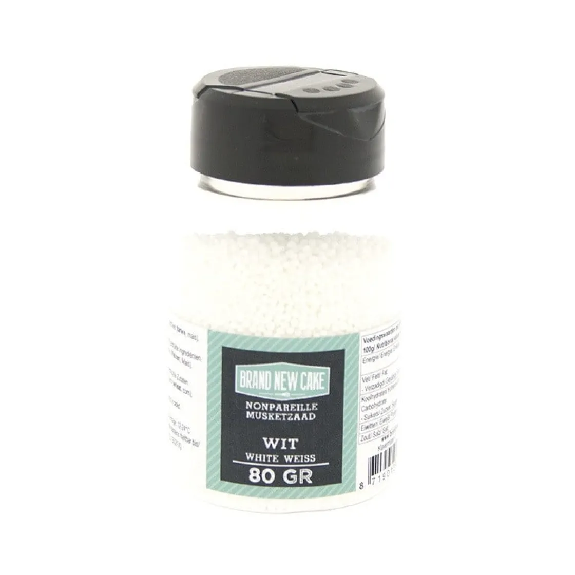BrandNewCake Musketzaad Wit 80gr.* Ijsdips|Eetbare Strooisels