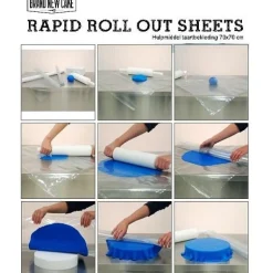 BrandNewCake Roll Out Sheets-hulpmiddel taartbekleding 70x70* Rolstokken