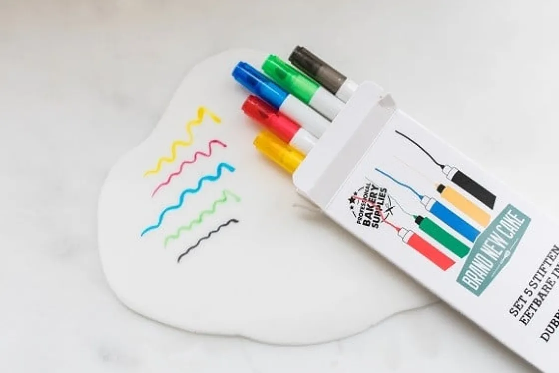 BrandNewCake Stiften eetbare inkt set/5* Eetbaar Schrijven
