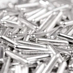 BrandNewCake Sugar Rods Metallic Zilver 80gr.* Ijsdips|Eetbare Strooisels