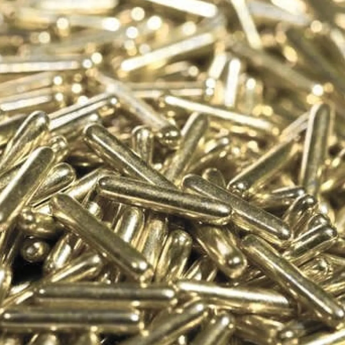 BrandNewCake Sugar Rods Metallic Licht Goud 80gr.* Ijsdips|Eetbare Strooisels